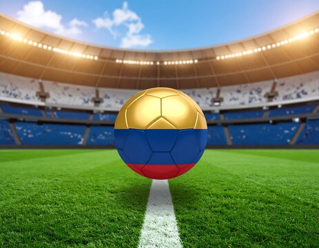 Colombian Soccer Ball in Stadium
