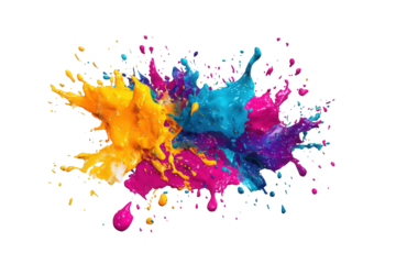 Vibrant colorful paint splashes (2)
