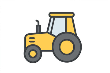 Obraz premium Simple linear filled color icon of a blue and red ship, minimalistic vector pictogram for web, graphic design, apps, banners, social media, and cards, cartoon style