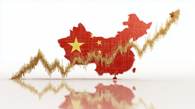 China economy growth stock market financial chart analysis business concept