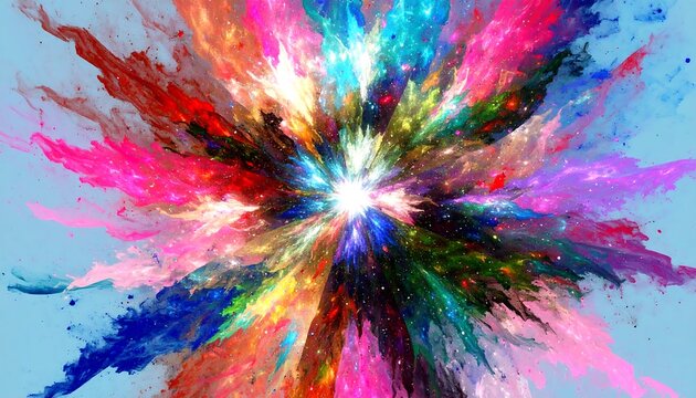 Colorful explosion abstract art