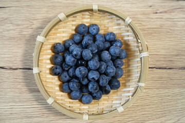 摘みたてのブルーベリー