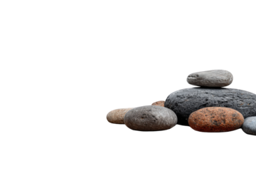Stacked stones against dark background