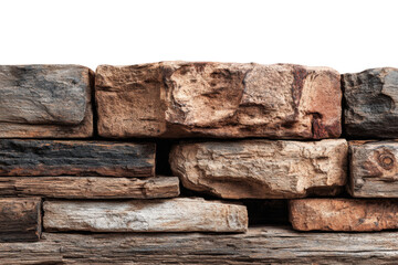 Close-up of a rustic stone wall