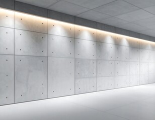 Modern concrete hallway