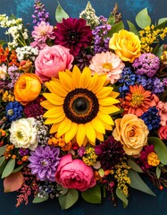 Obraz premium Colorful Floral Arrangement