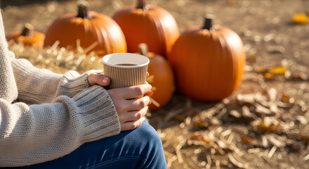 Morning Coffee at the Pumpkin Patch