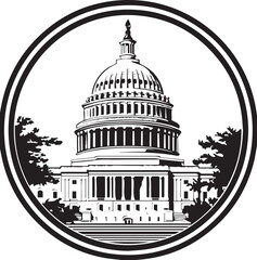 The iconic United States Capitol building, a symbol of American government, stands proudly with its grand dome in Washington, DC