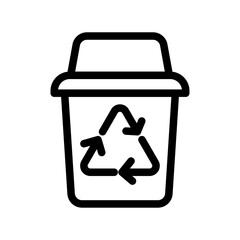 Smart Bin Line Icon of Smart Recycling Systems (trash scanner, sort assistant) Icon Set