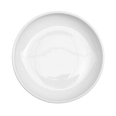 White ceramic plate isolated on white background