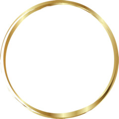 golden oval frame isolated