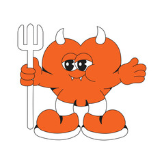 Love Mascot Character Cartoon Illustration