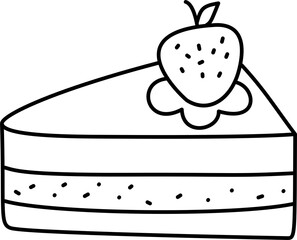 Cake coloring page