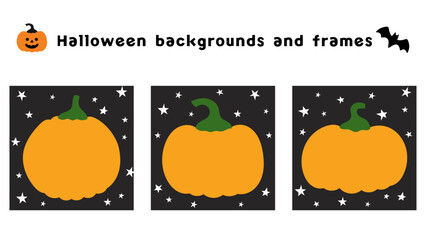 Halloween-31　ハロウィンのイラスト素材。あしらいセット