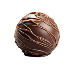 chocolate truffle on white background
