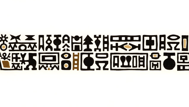A macro image of Maya glyph pattern