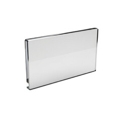 Fototapeta premium Modern, minimalist 3D glass plate, perfect for mockups, branding and personal or professional projects, isolated on a solid white background.