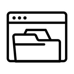 Browser Window with Tabs Line Icon of Tab Management in Browsers Icon Set