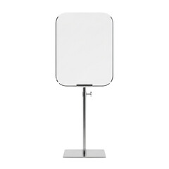 Modern, minimalist 3D glass plate, perfect for mockups, branding and personal or professional projects, isolated on a solid white background.