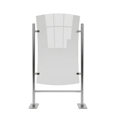 Modern, minimalist 3D glass plate, perfect for mockups, branding and personal or professional projects, isolated on a solid white background.