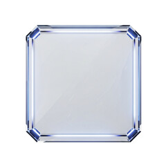 Modern, minimalist 3D glass plate, perfect for mockups, branding and personal or professional projects, isolated on a solid white background.