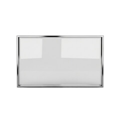 Modern, minimalist 3D glass plate, perfect for mockups, branding and personal or professional projects, isolated on a solid white background.