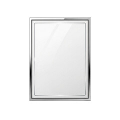 Modern, minimalist 3D glass plate, perfect for mockups, branding and personal or professional projects, isolated on a solid white background.