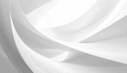 Abstract background with dynamic white and grey flowing curves, modern design.