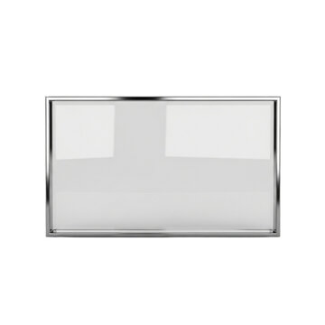 Modern, minimalist 3D glass plate, perfect for mockups, branding and personal or professional projects, isolated on a solid white background.
