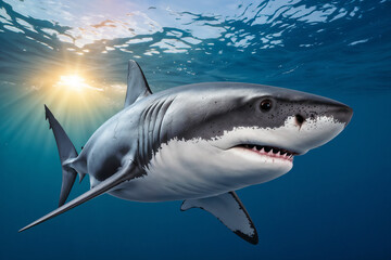 Great White Shark Underwater: Ocean Wildlife Photography