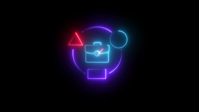 Neon-driven brand narrative: a dynamic journey through corporate symbolism, digital markets, and future-forward visuals of growth.