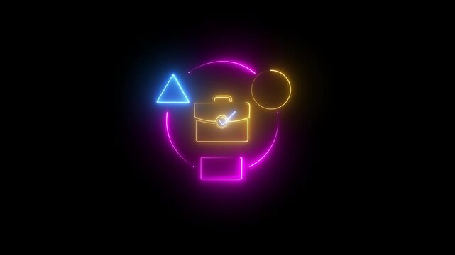 Neon-driven brand narrative: a dynamic journey through corporate symbolism, digital markets, and future-forward visuals of growth.