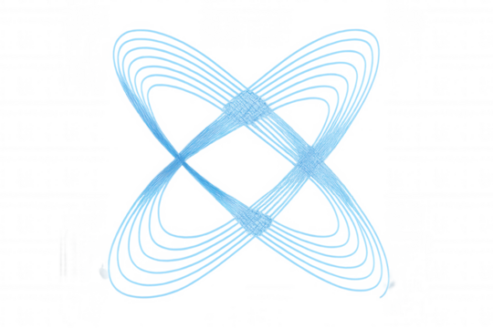 Translucent backdrop featuring light blue linear patterns swirling and intersecting dynamically