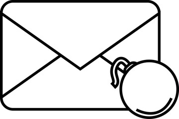 message icon and bomb icon with white background