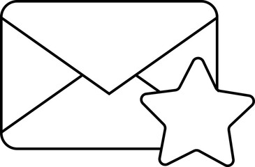 message icon and star icon with white background