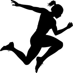 Hurdle Race Silhouette Vector