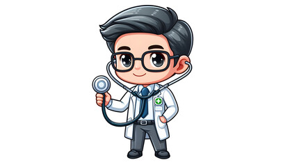 Cute Cartoon Medical Doctor Character Design