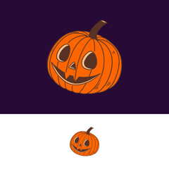 flat design pumpkin simple