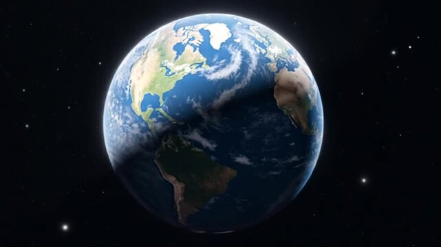 earth globe planet from space orbit