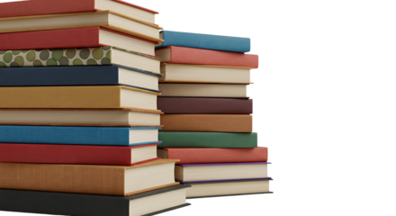 Stacks of Books A Colorful Collection of Literature for Reading, Education, and Learning