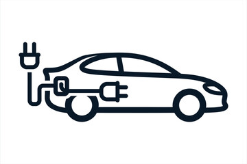 Naklejka premium Bidirectional Electric Car Charging Icon