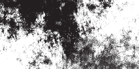 Black and White Halftone Grunge Texture Background