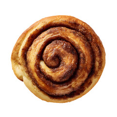 Fototapeta premium Delicious cinnamon roll with a beautiful spiral on a dark background
