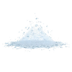 Dynamic water splash against black backdrop, showcasing fluid motion and impact