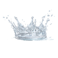 Elegant water crown splash on black background captures fluid dynamics