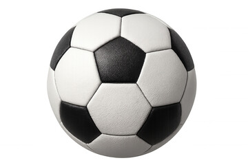Fototapeta premium Soccer ball spinning against transparent backdrop, highlighting dynamic movement and athletic energy in sports-related graphics