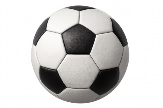 Soccer ball spinning against transparent backdrop, highlighting dynamic movement and athletic energy in sports-related graphics