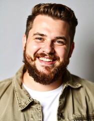 Obraz premium Smiling man with beard
