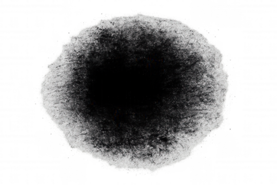Black hole expanding into a swirling vortex of darkness, set against a transparent background, evoking cosmic mystery and depth
