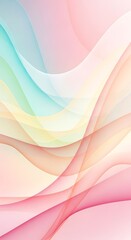 Soft Pastel Gradient Waves Abstract Background image photo